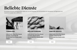 Beliebte Dienste – Website-Builder-Vorlage