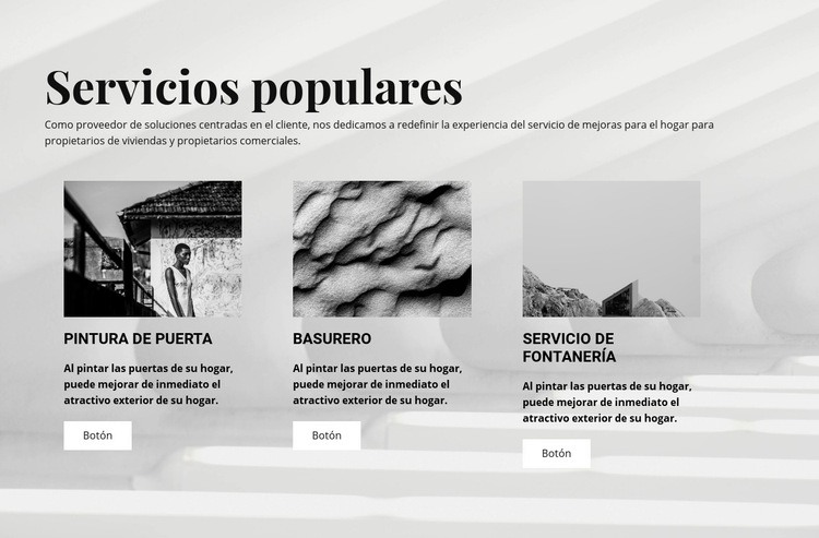 Servicios populares Plantilla