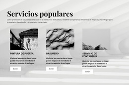 Servicios Populares - Plantilla De Creación De Sitios Web