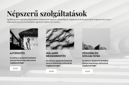 Népszerű Szolgáltatások - Rendszerindító Sablon