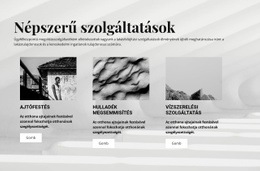 Népszerű Szolgáltatások – Webhelykészítő Sablon