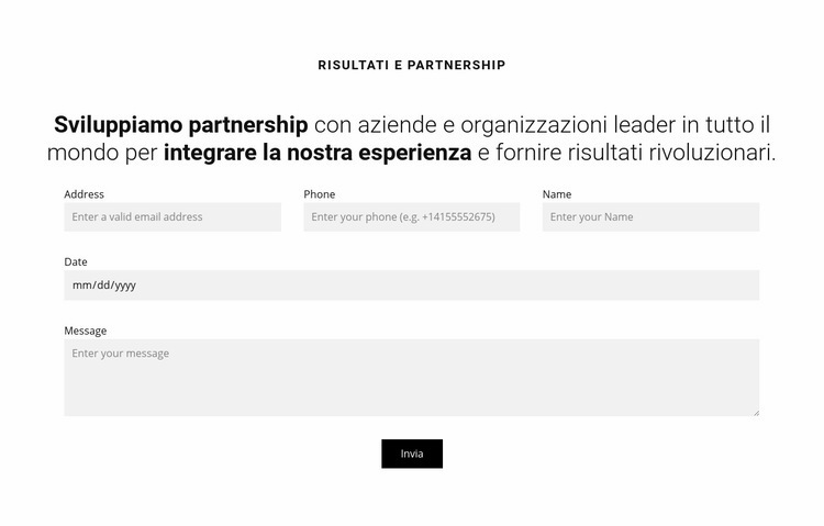 Prenota una consulenza specialistica Costruttore di siti web HTML