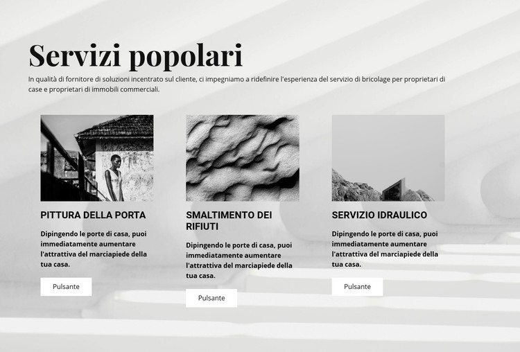 Servizi popolari Modello CSS