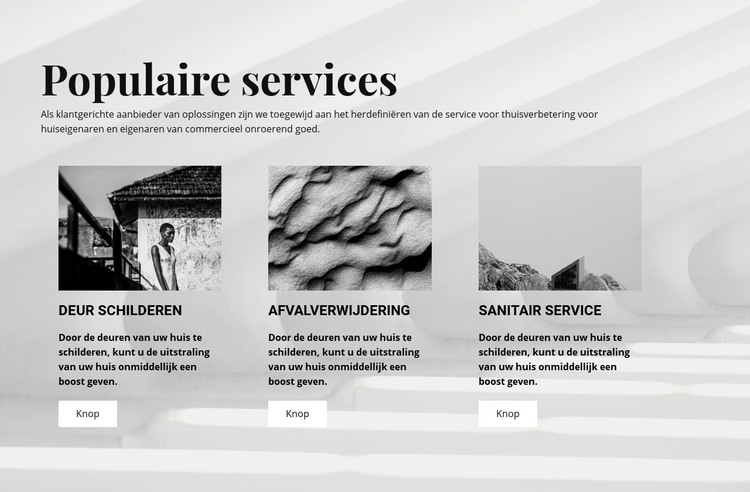 Populaire services HTML-sjabloon