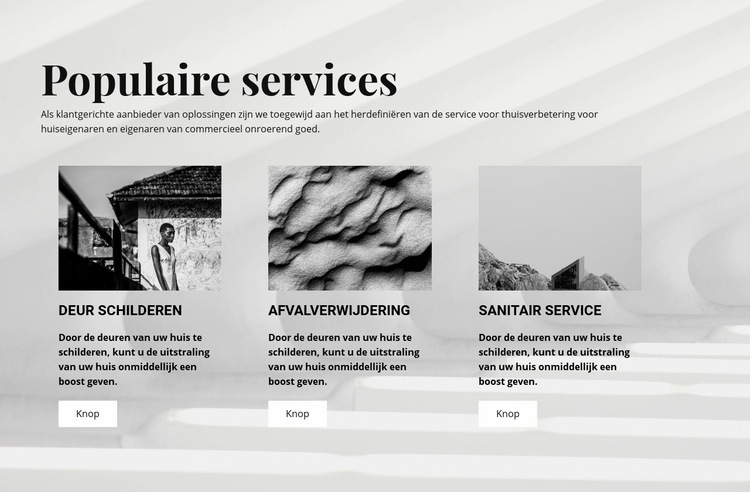 Populaire services HTML5-sjabloon