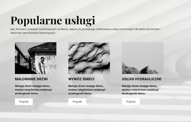 Popularne usługi Motyw WordPress