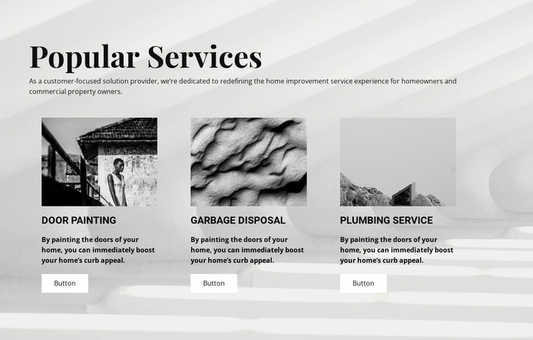 Popular Services Landing Page