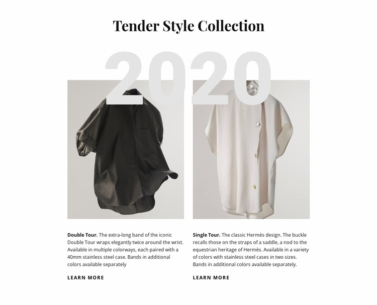 Silk collection Landing Page
