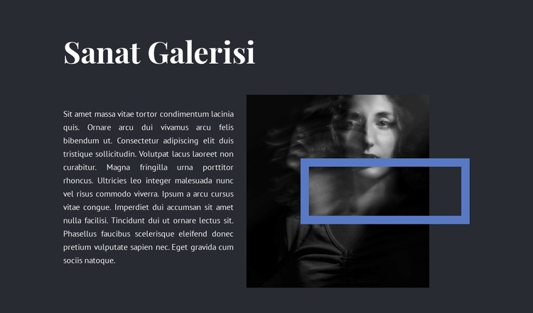 Yeni galeride sergi Web Sitesi Mockup'ı