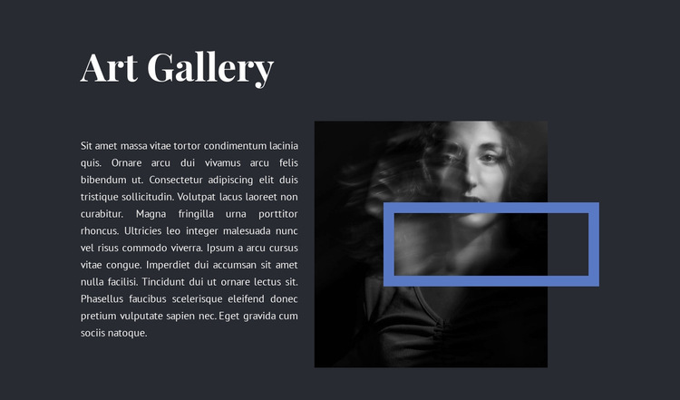 Exhibition at the new gallery Website Builder Templates