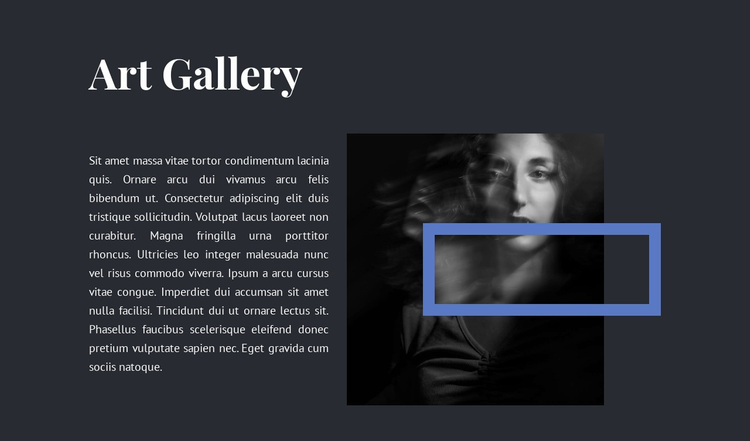 Exhibition at the new gallery Website Design