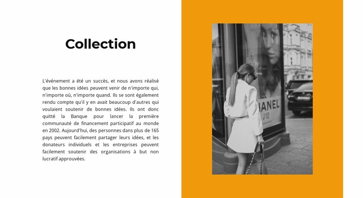 Collection de robes d'automne Maquette de site Web