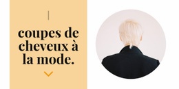 Coiffures À La Mode - Modèle D'Une Page Réactif