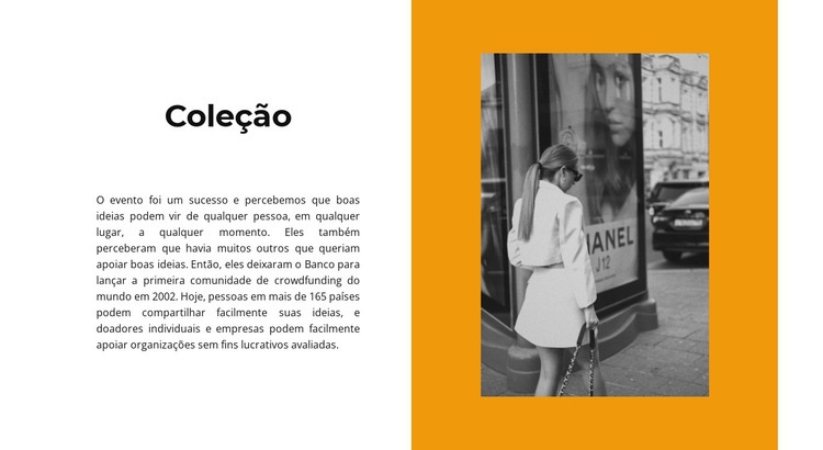 Coleção de vestidos de outono Maquete do site