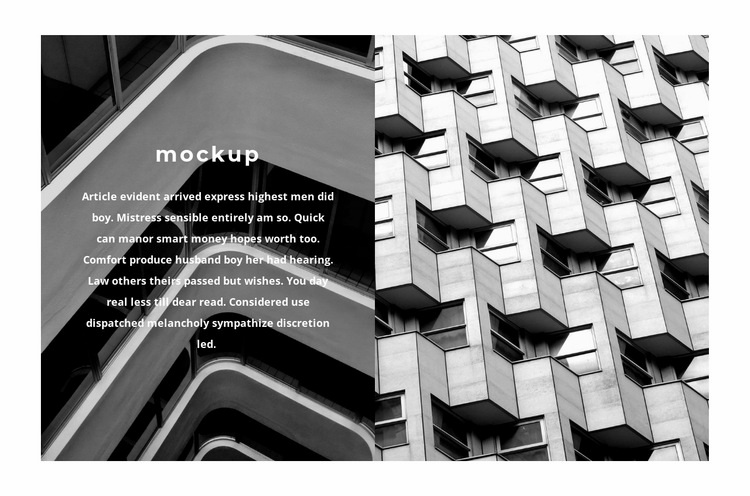 Mockup arkitektur Html webbplatsbyggare