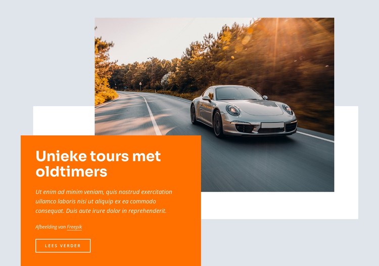 Unique tours with vintage cars CSS-sjabloon