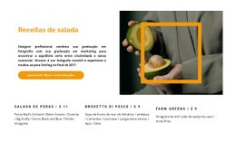 Maquete De Site Mais Criativa Para Receitas Incomuns