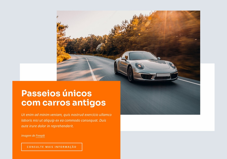 Unique tours with vintage cars Template Joomla