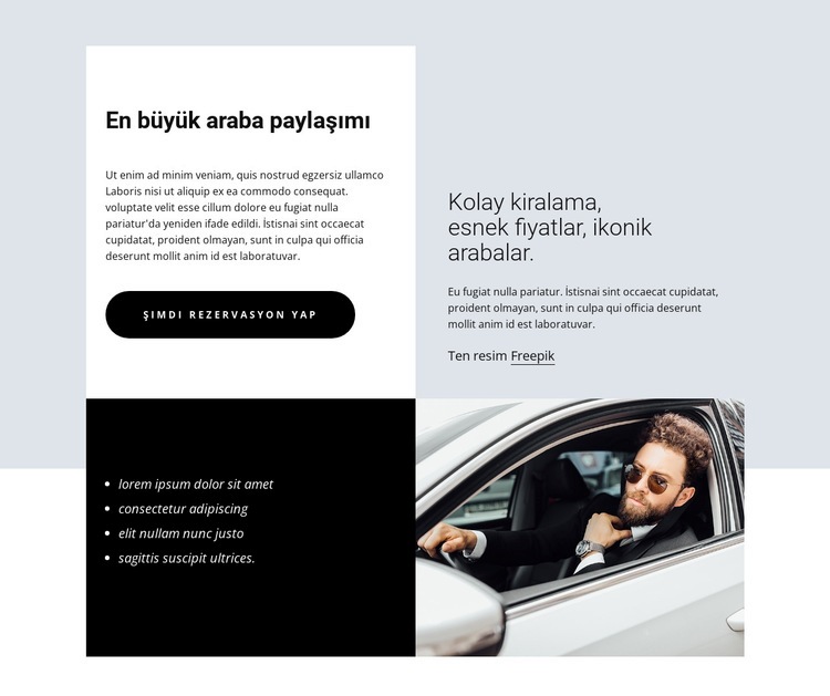 Largest car-sharing Html Web Sitesi Oluşturucu