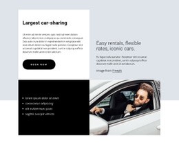 Largest Car-Sharing - Simple Web Page Design