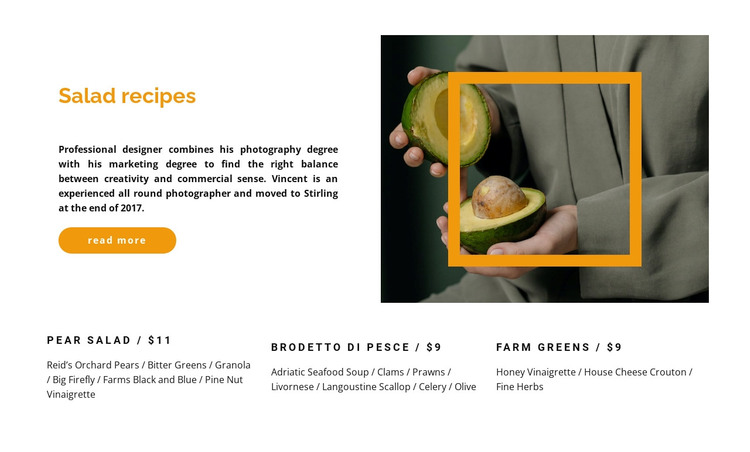 Unusual recipes WordPress Theme