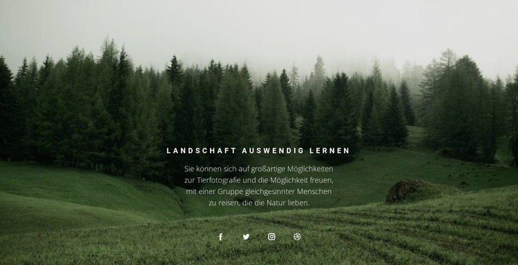 Waldlandschaft HTML Website Builder