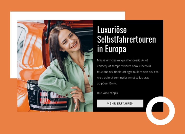 Luxury self-drive tours HTML Website Builder