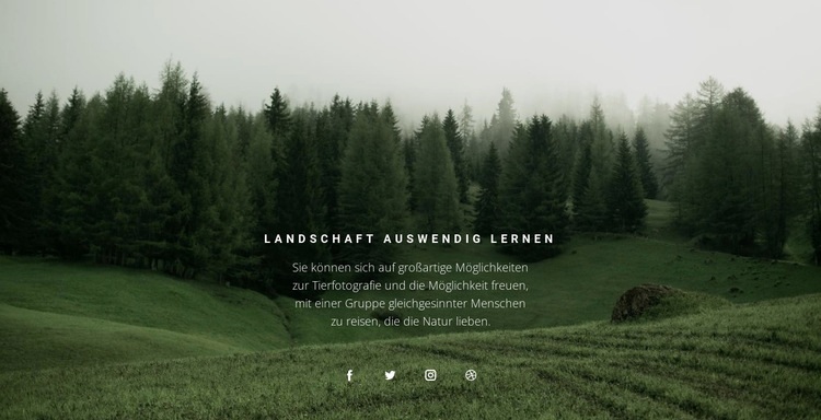 Waldlandschaft HTML5-Vorlage