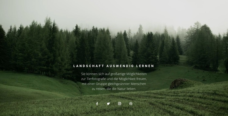 Waldlandschaft Website-Modell