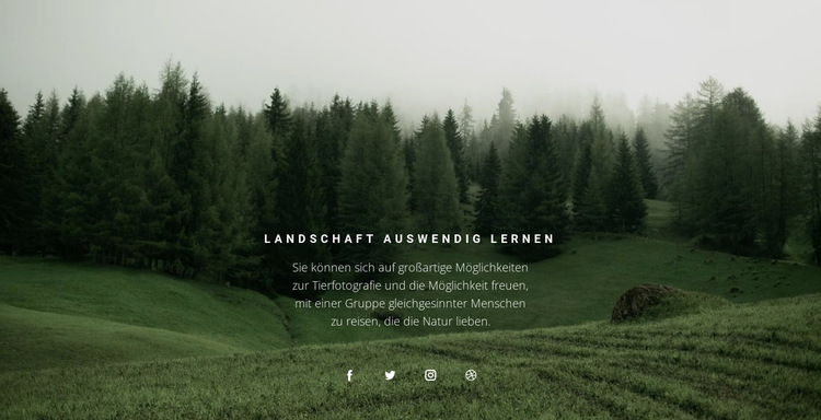 Waldlandschaft Website-Vorlage