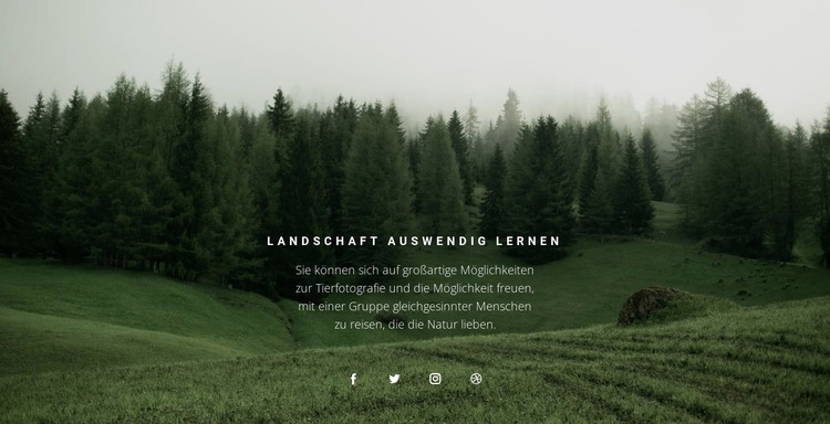 Waldlandschaft Landing Page