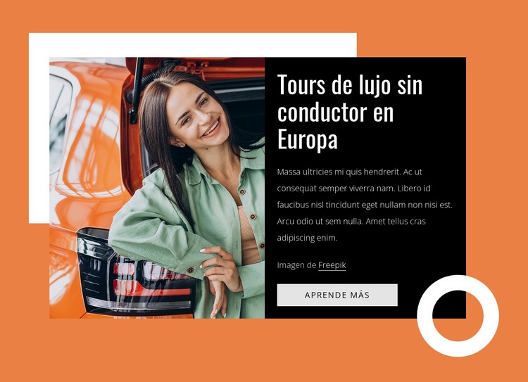 Luxury self-drive tours Plantillas de creación de sitios web