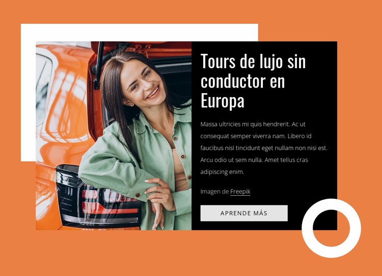 Luxury self-drive tours Maqueta de sitio web