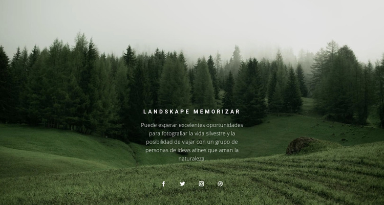 Paisaje forestal Tema de WordPress