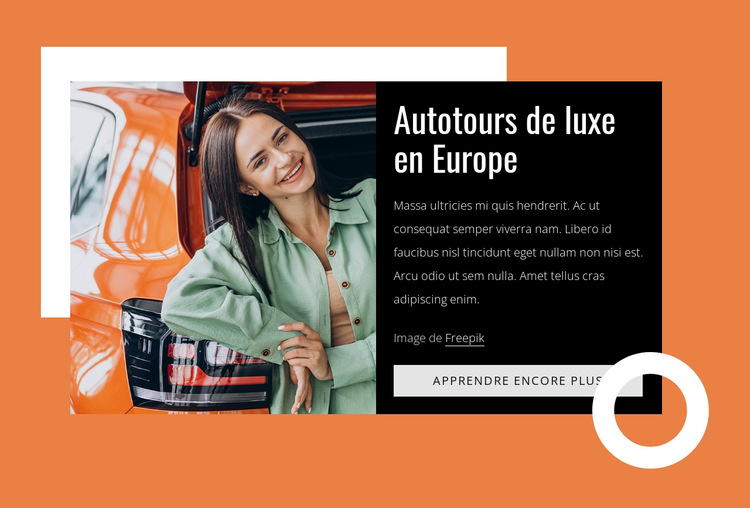 Luxury self-drive tours Modèle de site Web