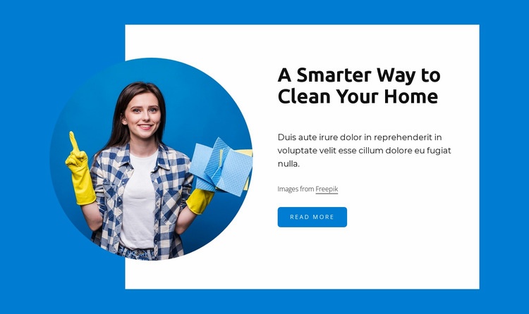 Smarter way to clean home Web Page Design