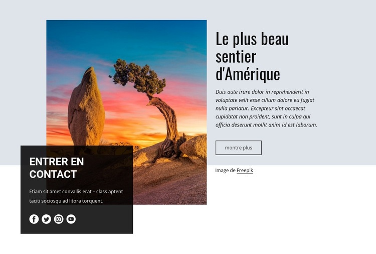 Most beautiful trail Créateur de site Web HTML