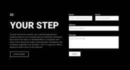 Your Step For Success CSS Form Template