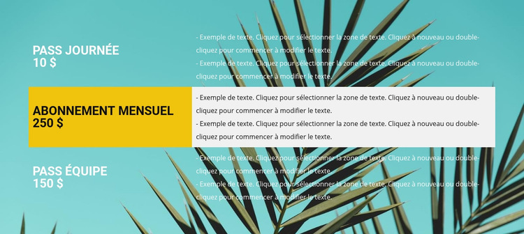 Voyage tropical Modèle de site Web