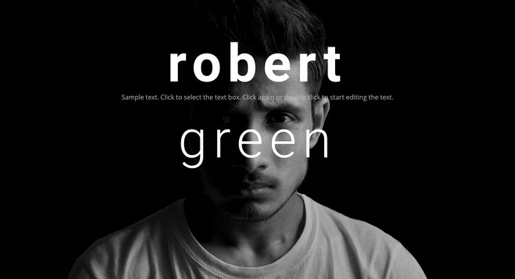 About Robert Green Homepage Design