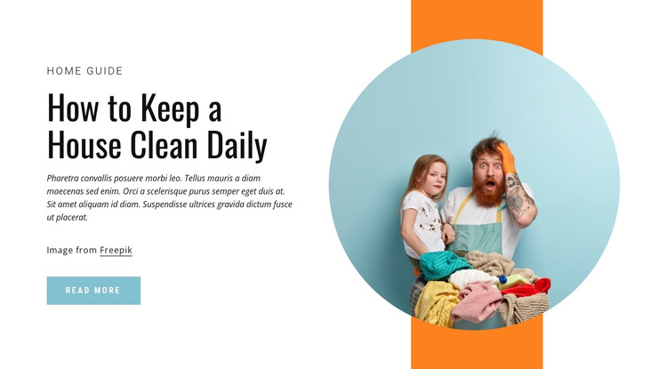 How to keep house clean daily HTML5 Template
