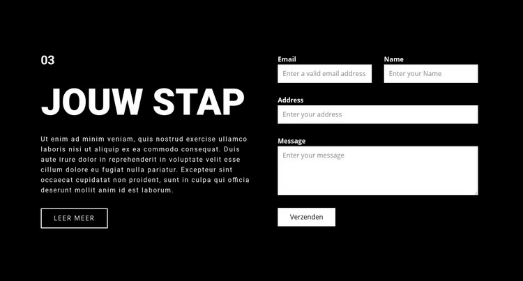 Uw stap naar succes Website mockup