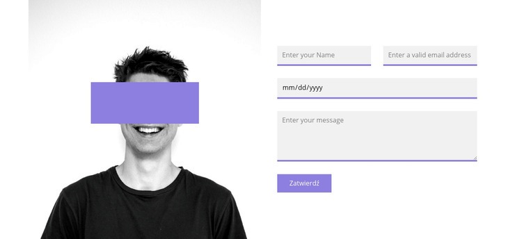 Zdjęcie i formularz kontaktowy Szablony do tworzenia witryn internetowych