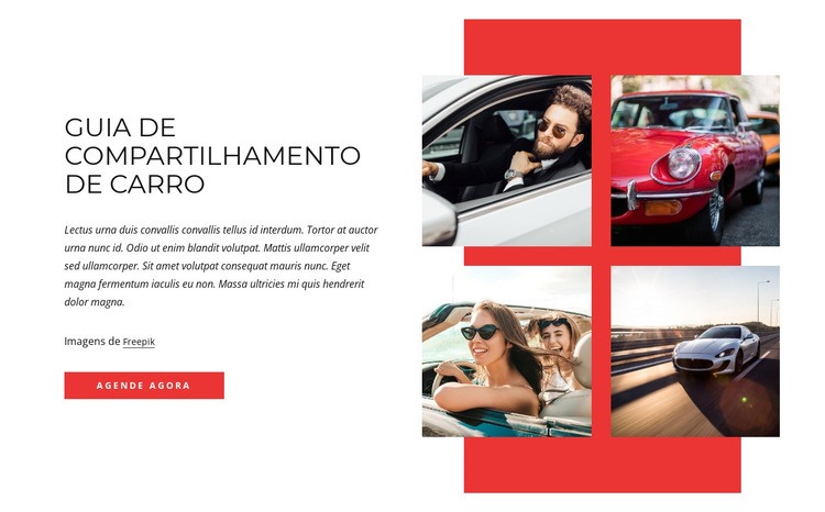 Car-sharing guide Maquete do site