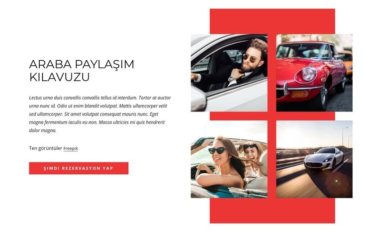 Car-sharing guide CSS Şablonu