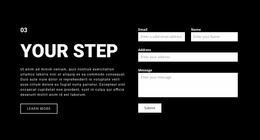 Your Step For Success - Easy-To-Use Landing Page