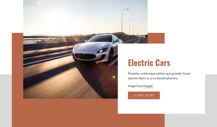 Electric cars CSS Template