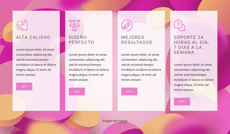 High quality design Plantilla de sitio web