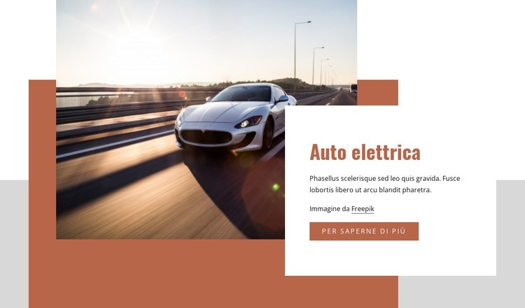 Electric cars Mockup del sito web