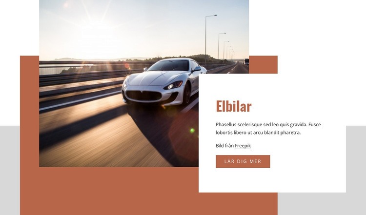 Electric cars HTML-mall
